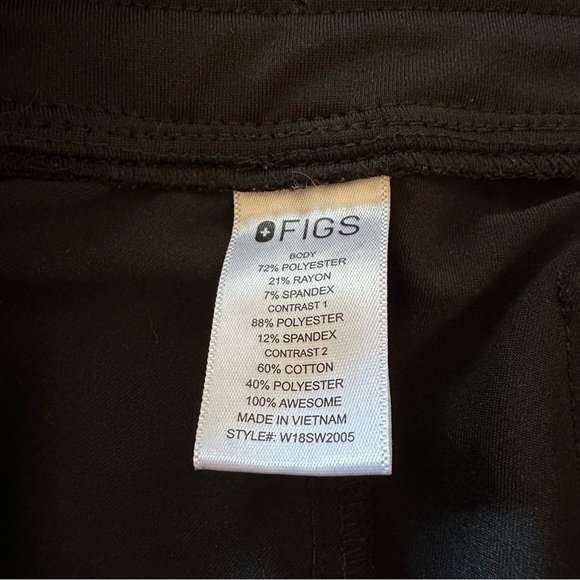 FIGS Zamora Jogger Scrub Pants Black Size M PO 1602 - Picture 10 of 15